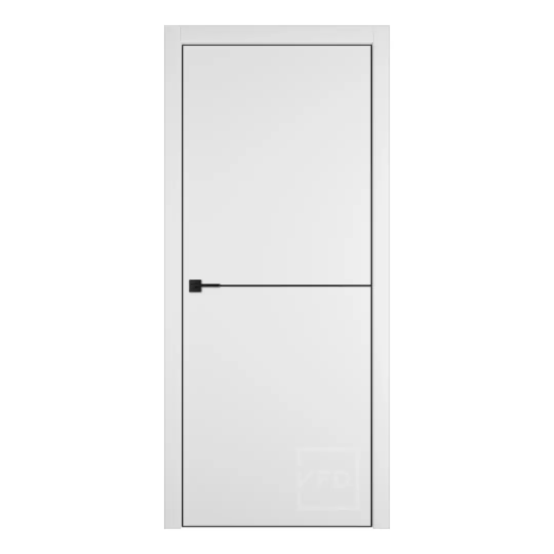 Межкомнатная дверь - Urban 1 (4x4) Ice - Black Mould