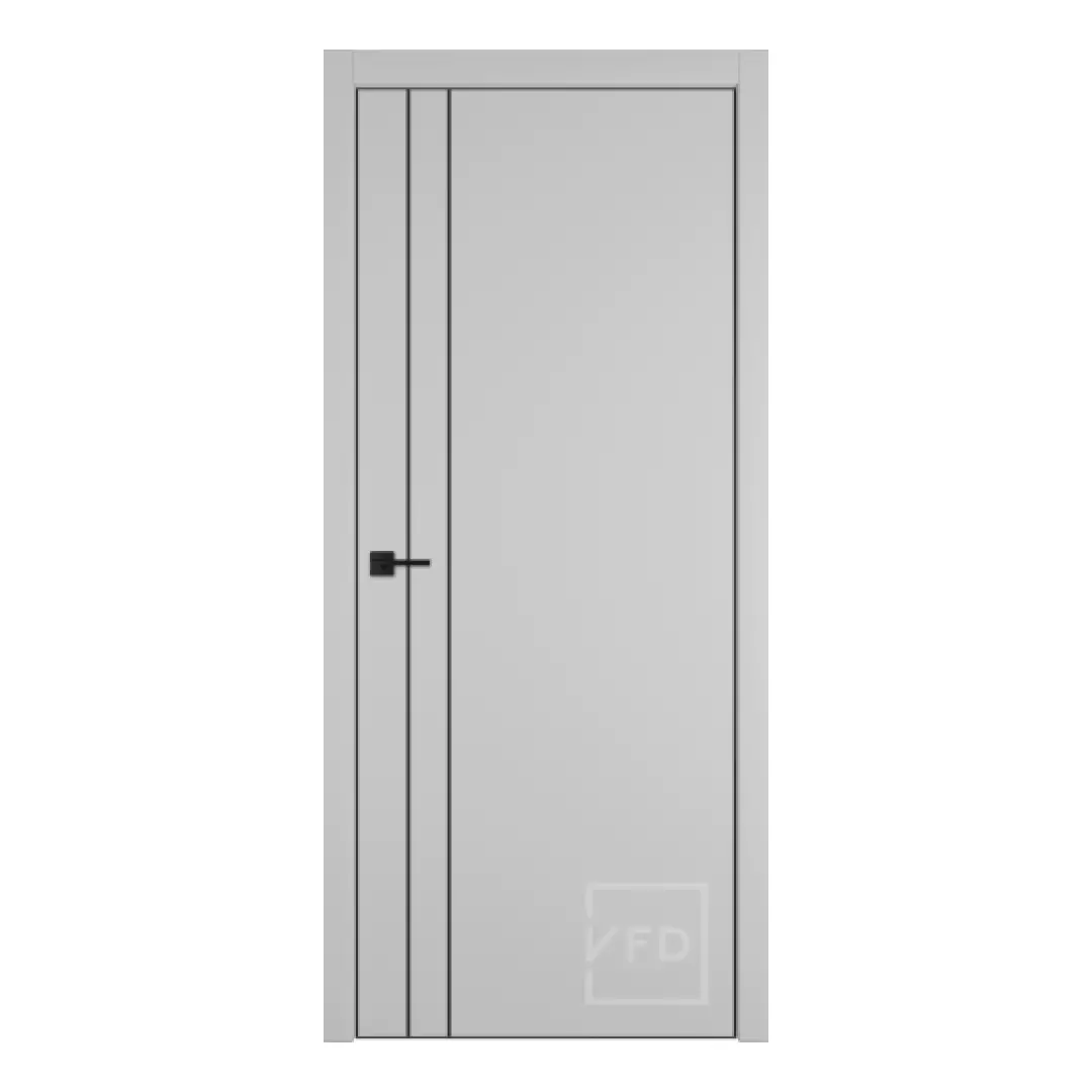 Межкомнатная дверь - Urban 2V (4x4) Steel - Black Mould
